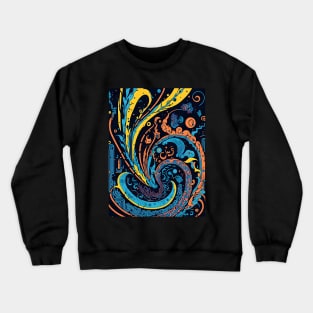 Abstract Colorful Dragon Crewneck Sweatshirt